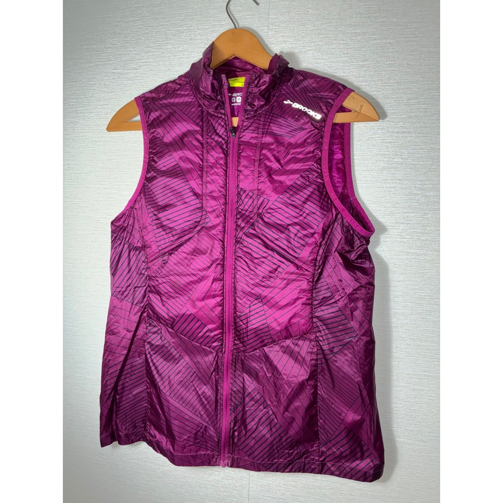 Brooks Run Happy Shield Hybrid PrimaLoft Running Vest Plum Purple Womens Medium
